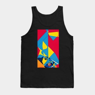 Abstract Modern: Bold Colors Woman Face Tank Top